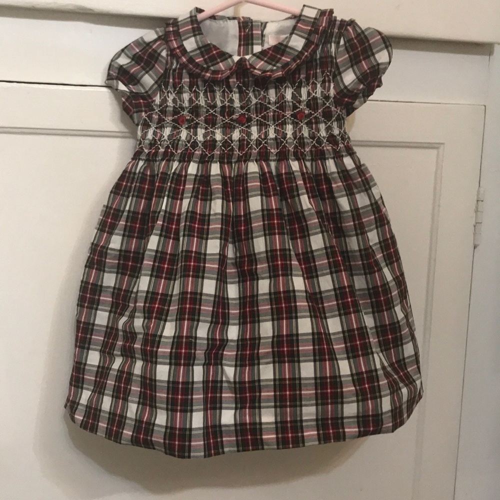 Janie and Jack plaid holiday/ Christmas dress